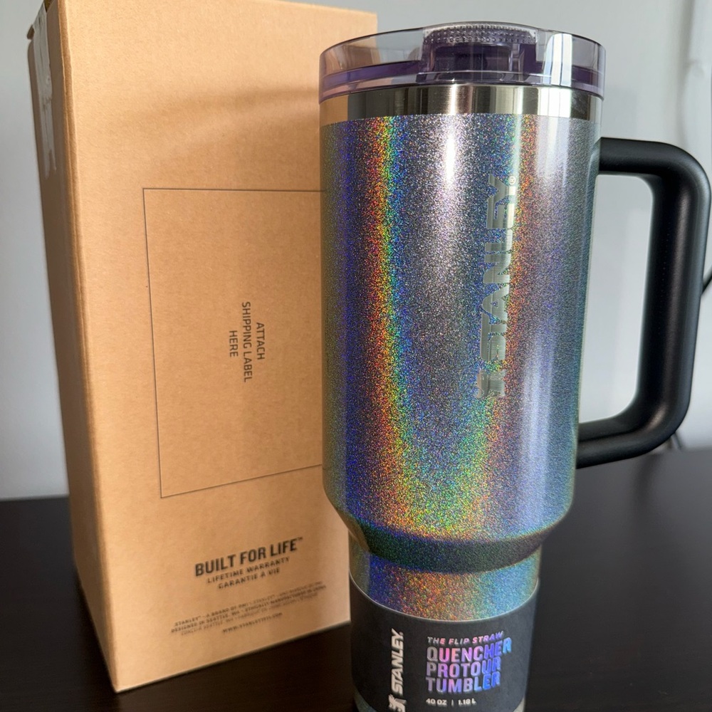 Stanley Midnight Glitz Quencher Tumbler with Black Handle